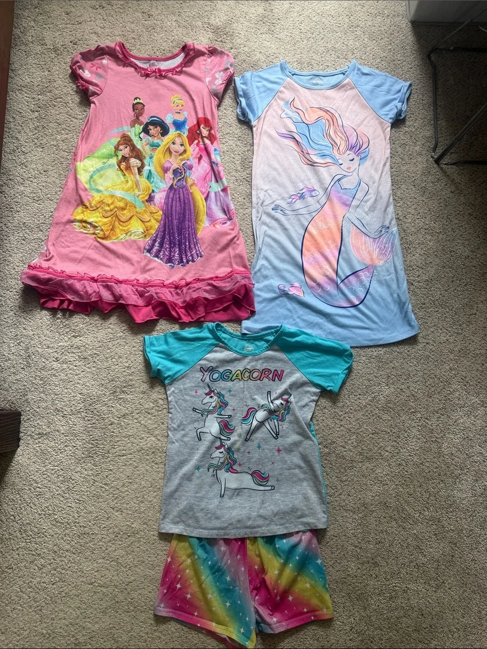 Kids Pajamas - Nightgowns and Short Sleeve / Shorts - Size 7/8